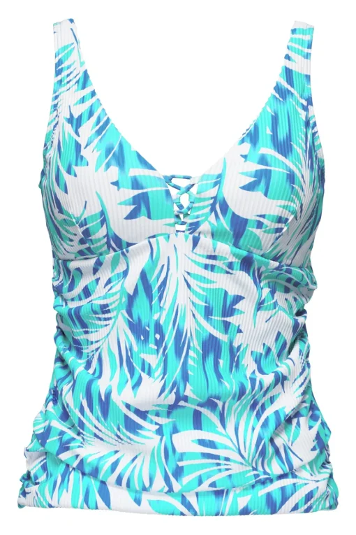 Sunsets Escape Sea Breeze Sandbar Rib Emerson Tankini Top< Plus Size | Underwire