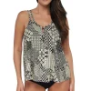 Sunsets Escape Venice Seagrass Texture Sadie Tankini Top< Plus Size | Wire-Free