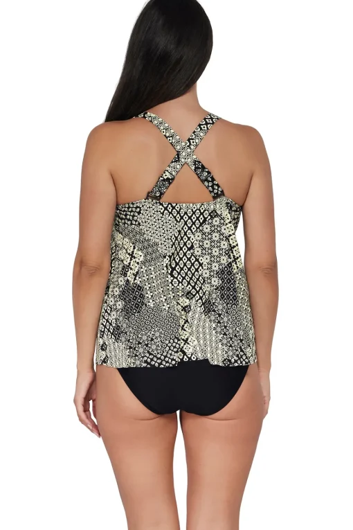 Sunsets Escape Venice Seagrass Texture Sadie Tankini Top< Plus Size | Wire-Free