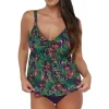 Sunsets Escape Welcome To Rio Marin Tankini Top< Plus Size | Underwire