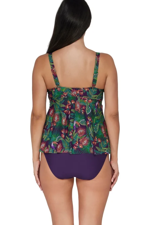 Sunsets Escape Welcome To Rio Marin Tankini Top< Plus Size | Underwire