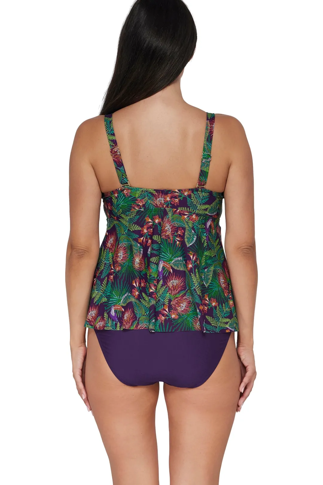 Sunsets Escape Welcome To Rio Marin Tankini Top< Plus Size | Underwire