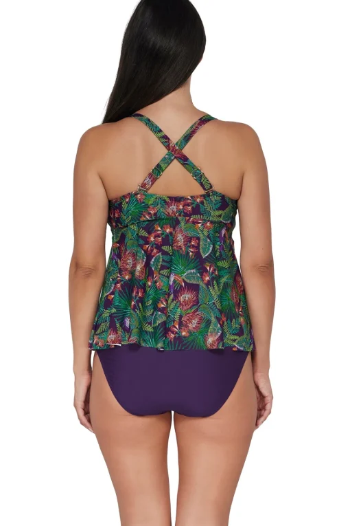 Sunsets Escape Welcome To Rio Marin Tankini Top< Plus Size | Underwire