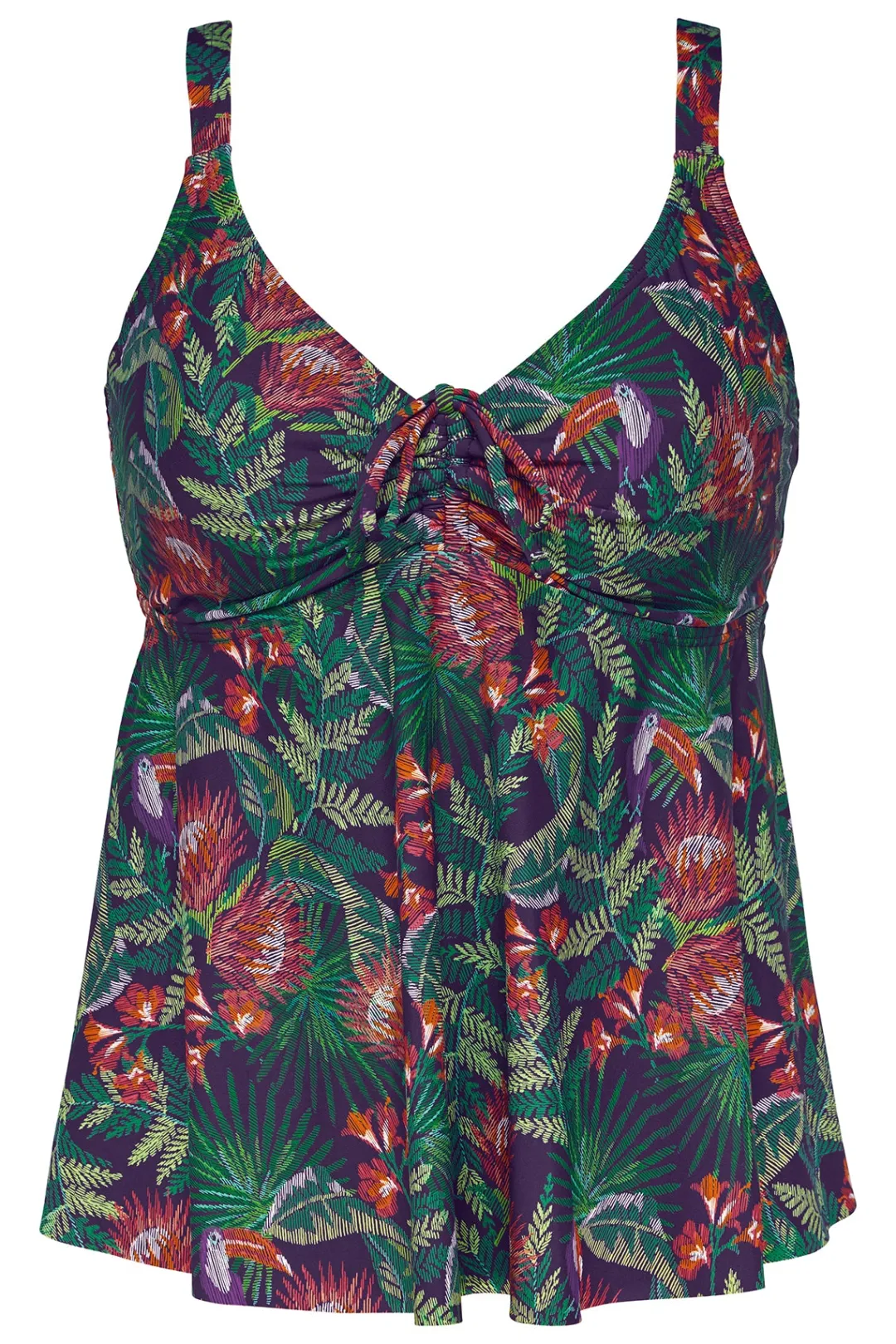 Sunsets Escape Welcome To Rio Marin Tankini Top< Plus Size | Underwire