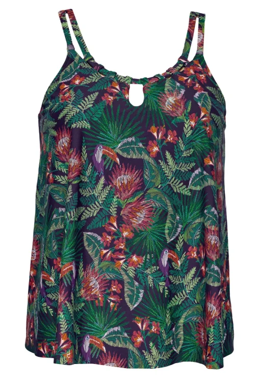 Sunsets Escape Welcome To Rio Sadie Tankini Top< Plus Size | Wire-Free