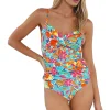 Sunsets Festive Floral Sandbar Rib Simone Tankini Top< Wire-Free | Tankinis