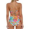 Sunsets Festive Floral Sandbar Rib Capri High Waist Bottom< Plus Size | High-Waist