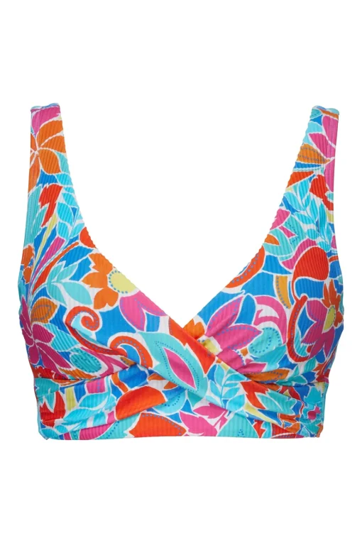 Sunsets Festive Floral Sandbar Rib Elsie Top< Plus Size | Underwire