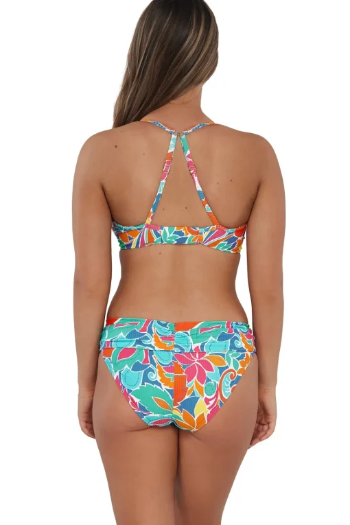 Sunsets Festive Floral Sandbar Rib Crossroads Underwire Top< Plus Size | Underwire