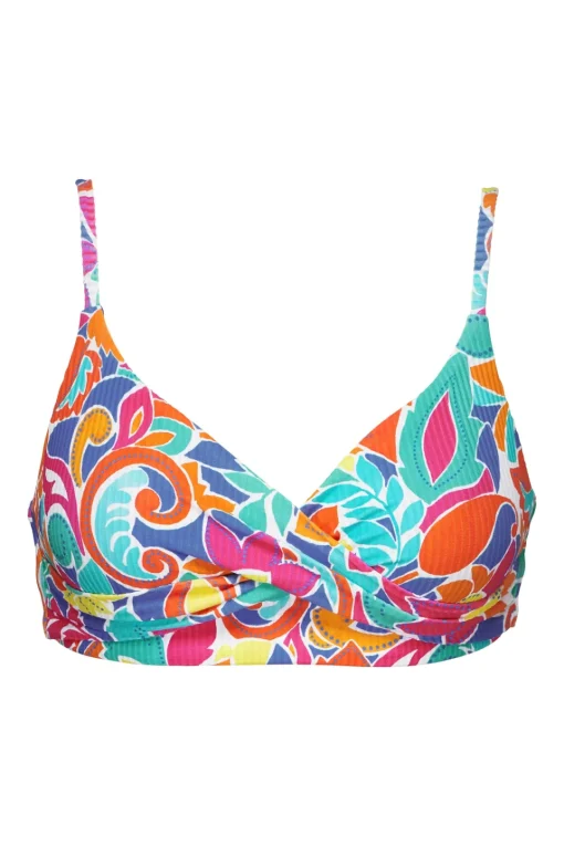 Sunsets Festive Floral Sandbar Rib Lyla Bralette Top< Wire-Free