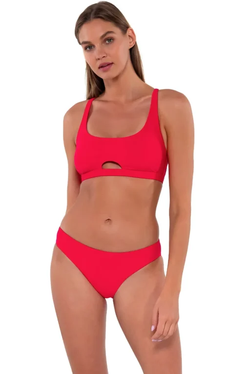 Sunsets Geranium Brandi Bralette Top< Bikini Tops