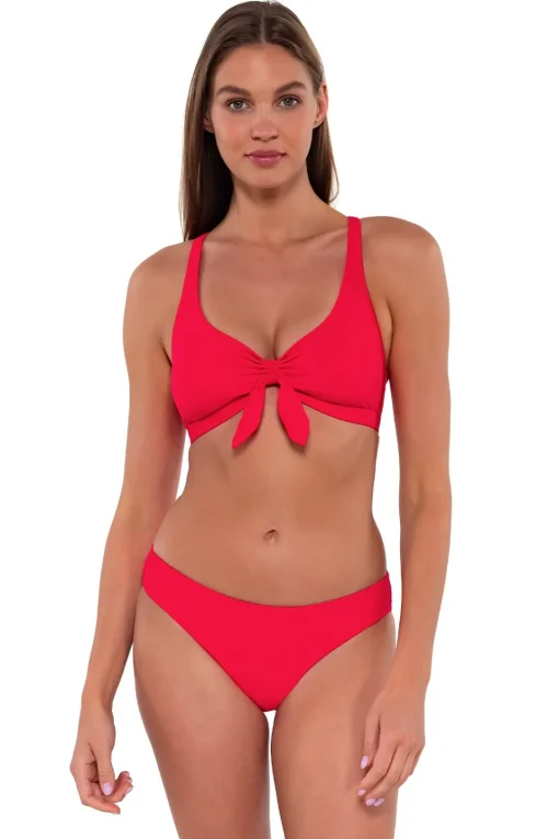 Sunsets Geranium Brandi Bralette Top< Bikini Tops