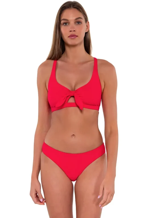 Sunsets Geranium Brandi Bralette Top< Bikini Tops