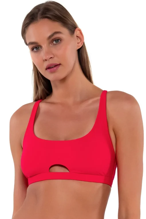 Sunsets Geranium Brandi Bralette Top< Bikini Tops