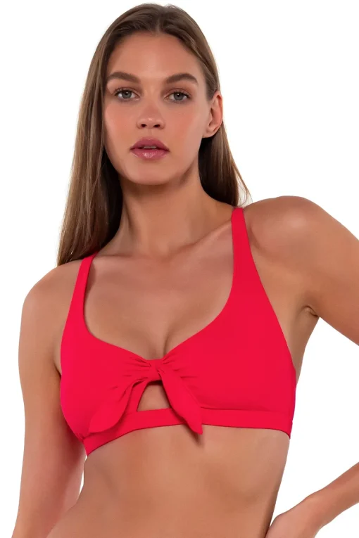 Sunsets Geranium Brandi Bralette Top< Bikini Tops