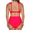Sunsets Geranium Capri High Waist Bottom< Plus Size | Bikini Bottoms