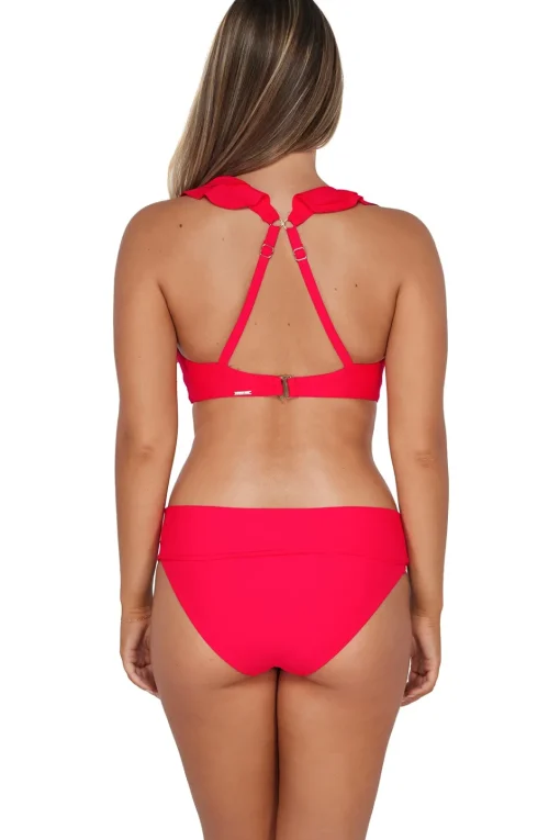 Sunsets Geranium Capri High Waist Bottom< Plus Size | Bikini Bottoms