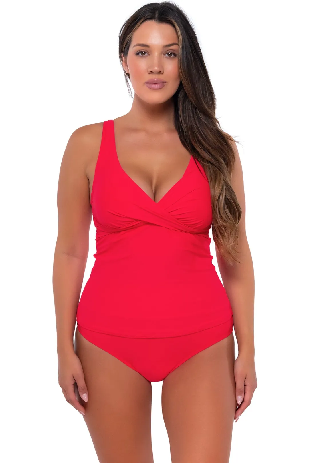 Sunsets Geranium Elsie Tankini Top< Plus Size | Underwire