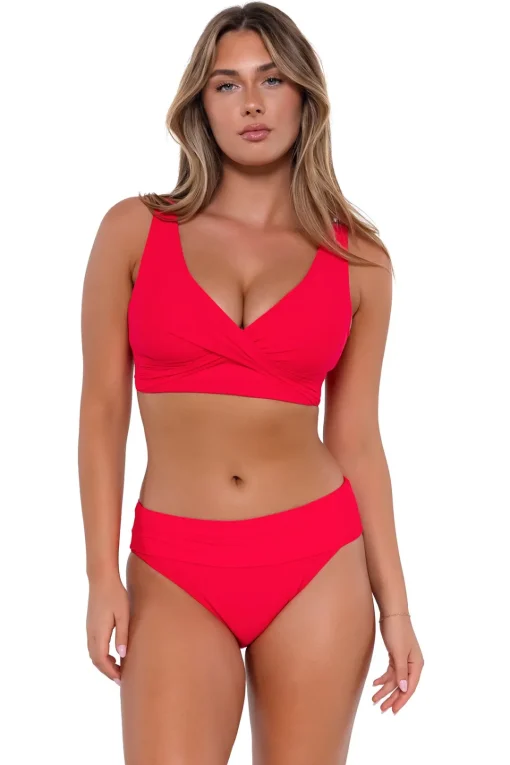 Sunsets Geranium Elsie Top< Plus Size | Bikini Tops