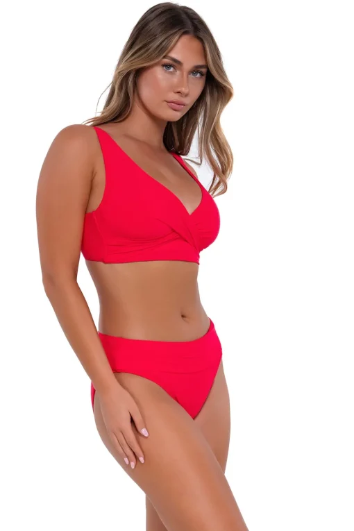 Sunsets Geranium Elsie Top< Plus Size | Bikini Tops