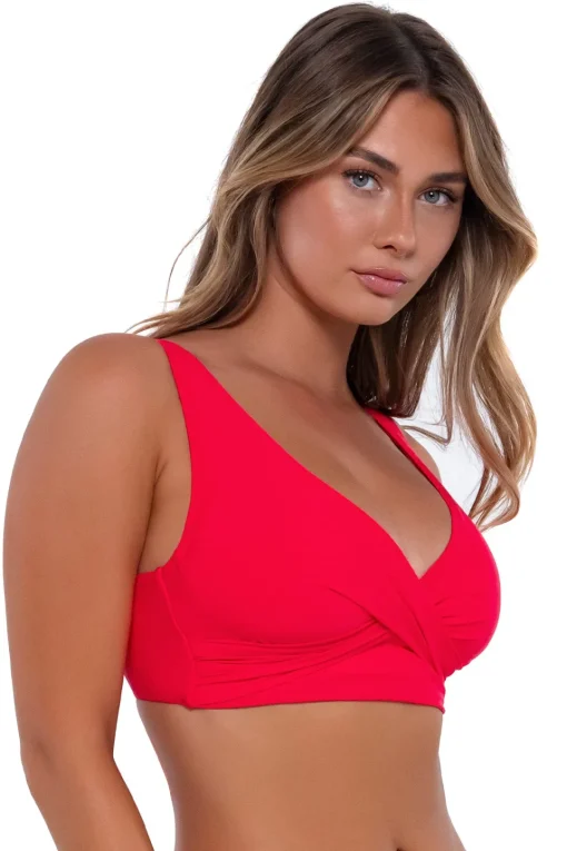 Sunsets Geranium Elsie Top< Plus Size | Bikini Tops
