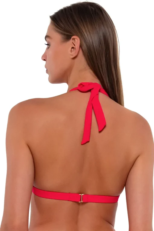 Sunsets Geranium Faith Halter Top< Wire-Free | Bikini Tops