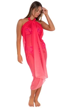 Sunsets Geranium Paradise Pareo< Cover-Ups