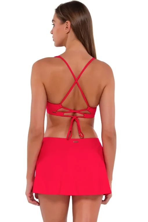 Sunsets Geranium Sporty Swim Skirt< Swim Skirts
