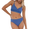 Sunsets Harbor Blue Sandbar Rib Lyla Bralette Top< Wire-Free