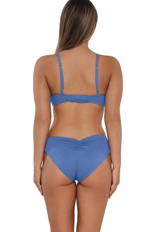 Sunsets Harbor Blue Sandbar Rib Alana Reversible Hipster Bottom< Low-Rise | Bikini Bottoms