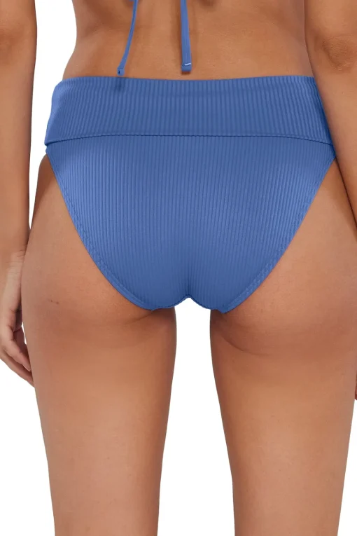 Sunsets Harbor Blue Sandbar Rib Hannah High Waist Bottom< High-Waist | Bikini Bottoms