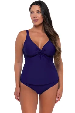 Sunsets Indigo Forever Tankini Top< Plus Size | Underwire