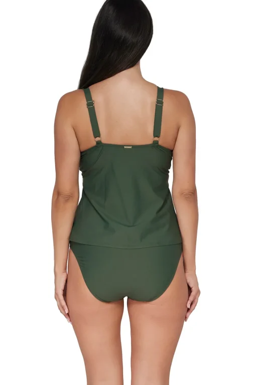 Sunsets Island Green Forever Tankini Top< Plus Size | Underwire
