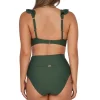 Sunsets Island Green Hannah High Waist Bottom< High-Waist | Bikini Bottoms