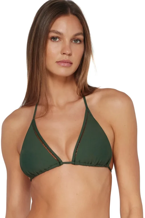 Sunsets Island Green Laney Triangle Top< Wire-Free | Bikini Tops