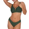 Sunsets Island Green Vienna V-Wire Top< Plus Size | Underwire