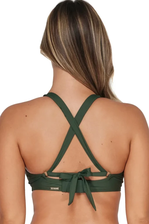 Sunsets Island Green Vienna V-Wire Top< Plus Size | Underwire