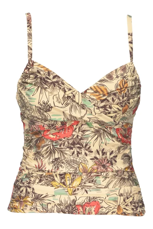 Sunsets Island Spice Simone Tankini Top< Wire-Free | Tankinis