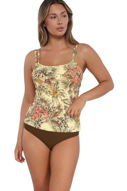 Sunsets Island Spice Taylor Tankini Top< Plus Size | Underwire