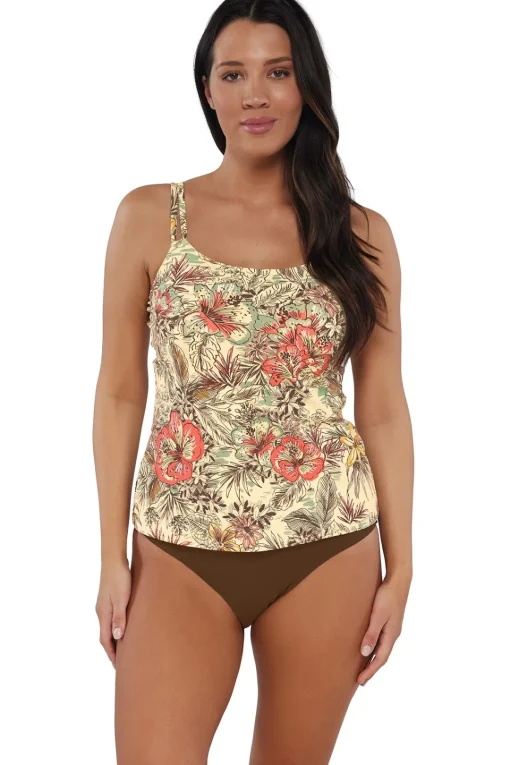 Sunsets Island Spice Taylor Tankini Top< Plus Size | Underwire