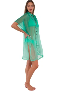 Sunsets Mint Shore Thing Tunic< Cover-Ups