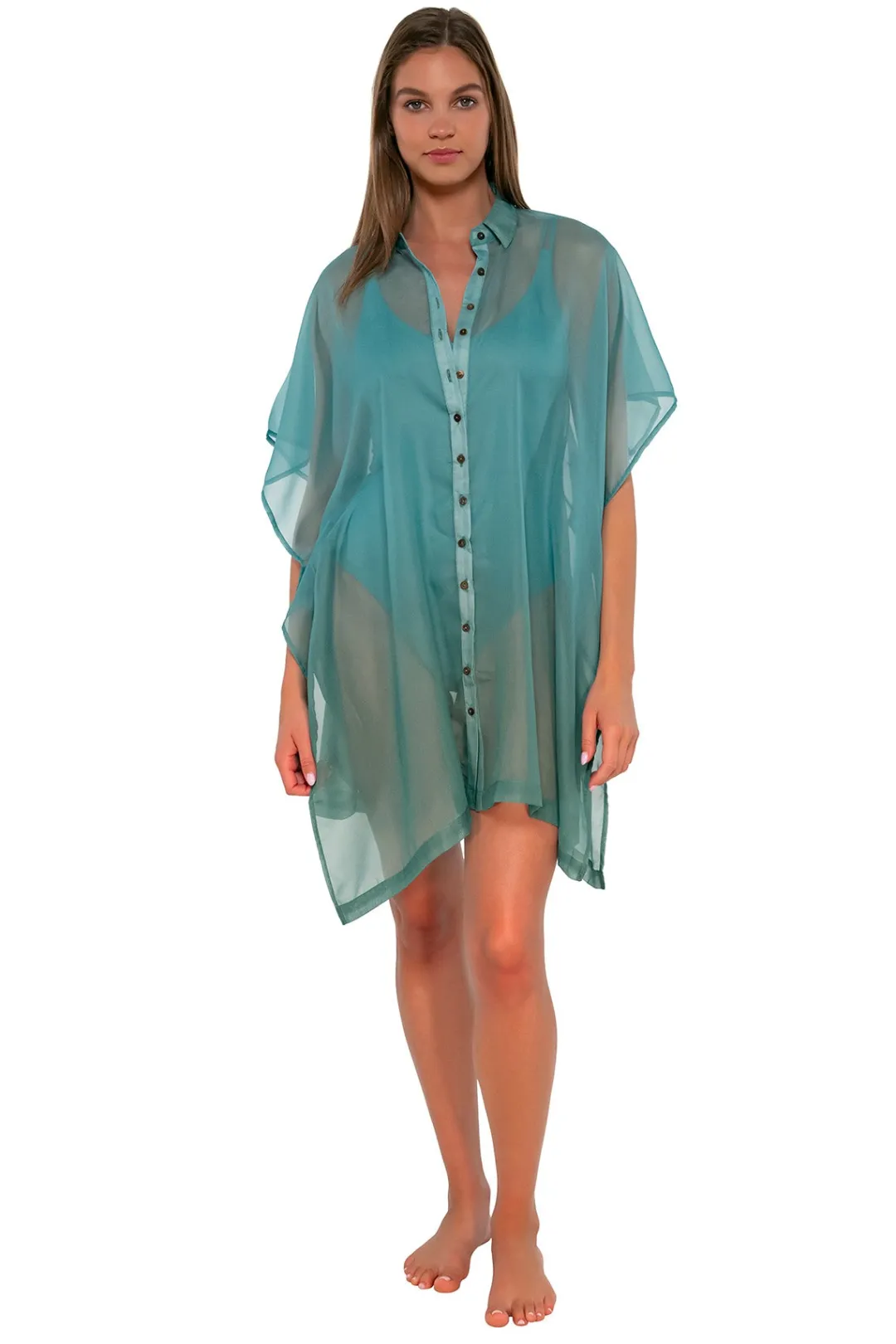 Sunsets Ocean Shore Thing Tunic< Cover-Ups