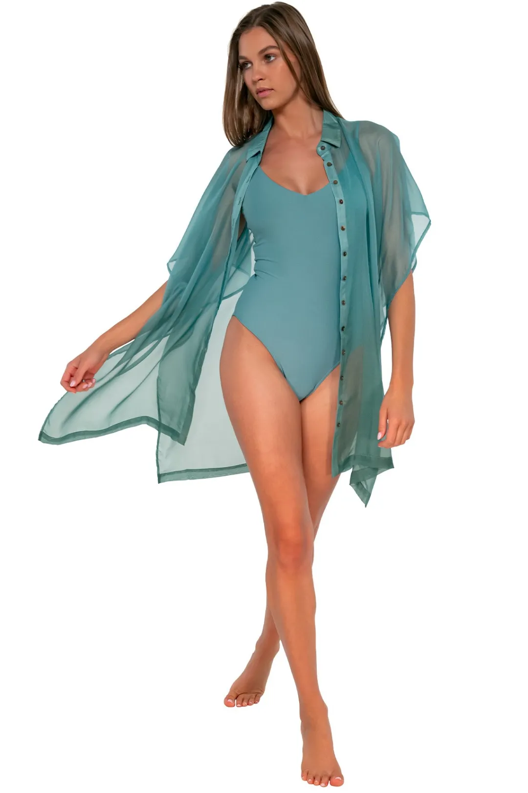 Sunsets Ocean Shore Thing Tunic< Cover-Ups