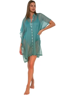 Sunsets Ocean Shore Thing Tunic< Cover-Ups