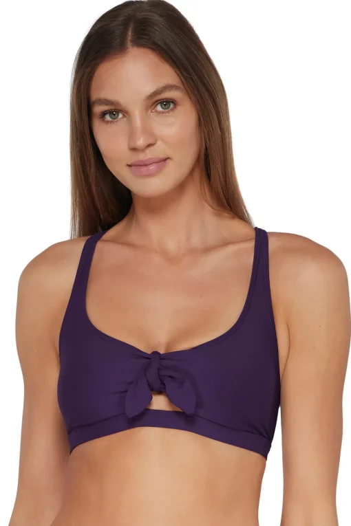 Sunsets Paradise Plum Brandi Bralette Top< Wire-Free | Bikini Tops