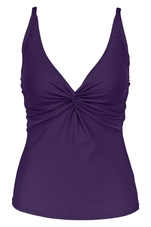 Sunsets Paradise Plum Forever Tankini Top< Plus Size | Underwire