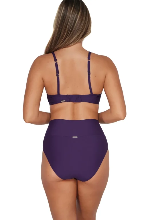 Sunsets Paradise Plum Hannah High Waist Bottom< High-Waist | Bikini Bottoms