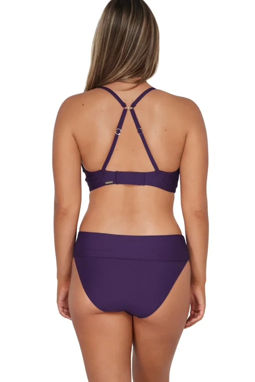 Sunsets Paradise Plum Hannah High Waist Bottom< High-Waist | Bikini Bottoms