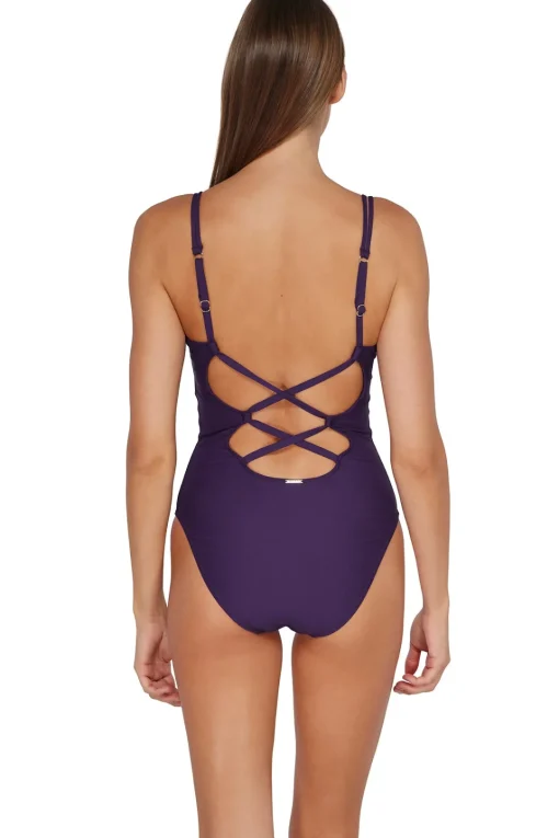 Sunsets Paradise Plum Veronica One Piece< Classic