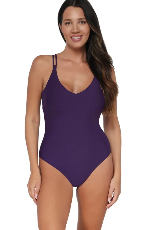 Sunsets Paradise Plum Veronica One Piece< Classic